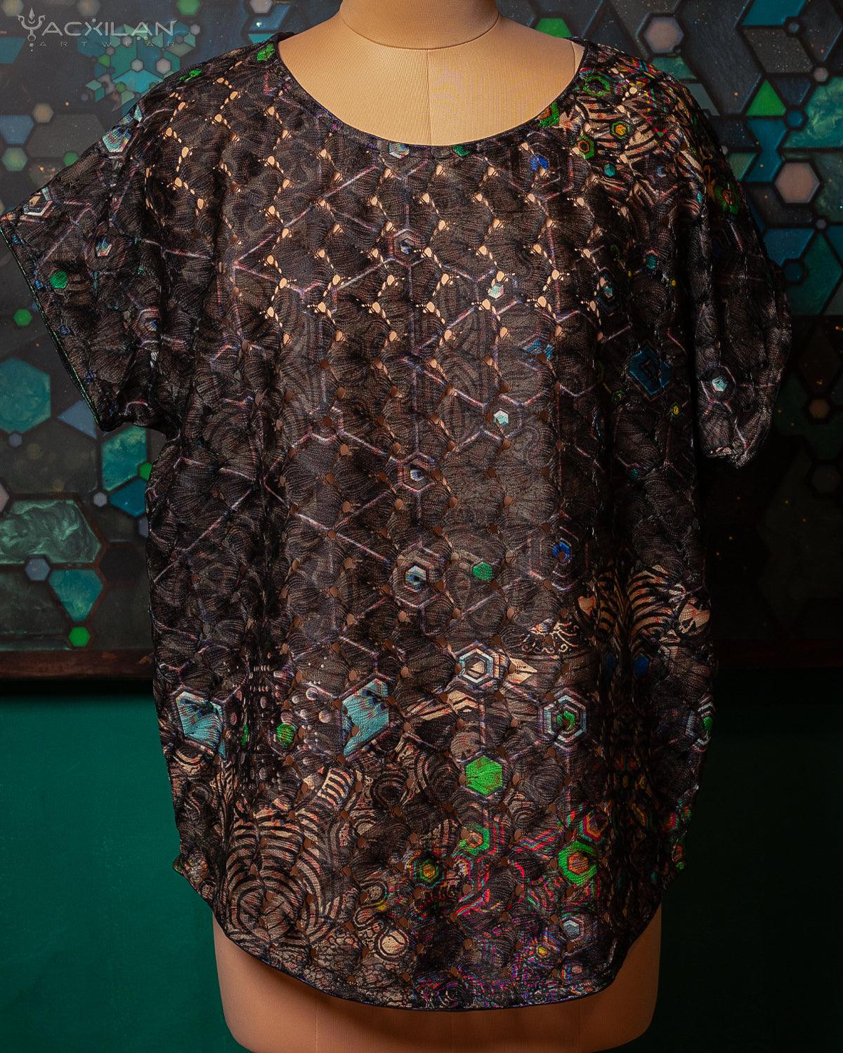 Wideneck Top / Trippy Lace- PSYGALAK - Yacxilan Artwear